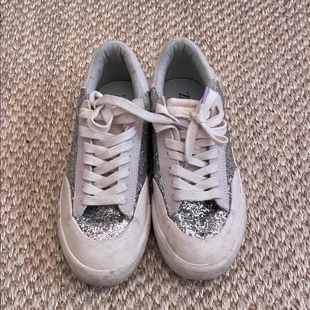 Zara Kids Silver Glitter Sneakers